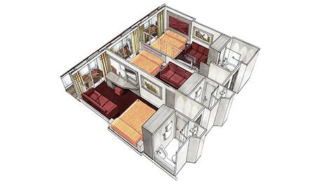 MSC Seaside - Super Aile Plus Balkonlu Kabin (FLP)