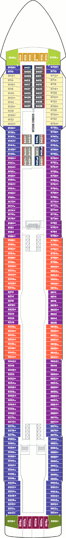 Norwegian Getaway - Deck Nine