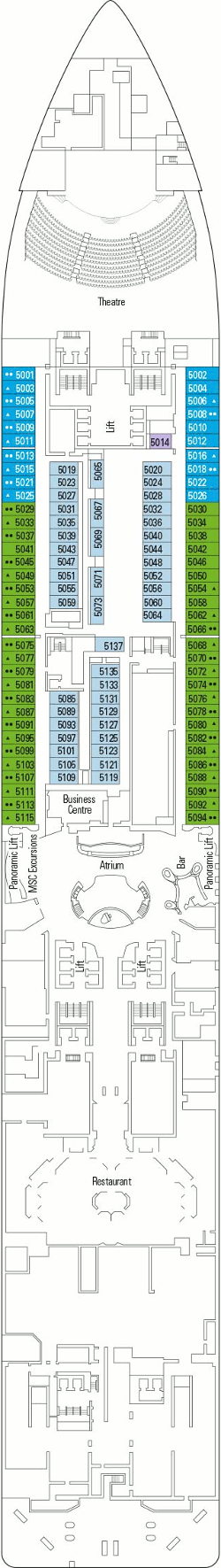 MSC Bellissima - Deck Five