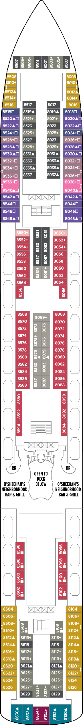 Norwegian Gem - Deck Eight